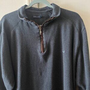 Southern Marsh Grey Quarter Zip Pullover / Men’s Large